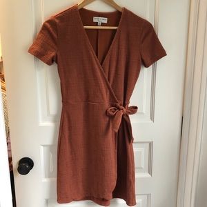 Rust Madewell Wrap Dress